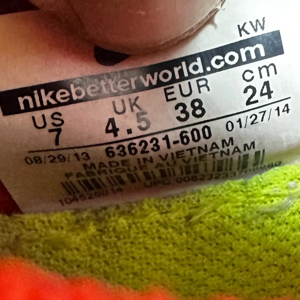 Nike Free 3.0 Flyknit Running Shoes Bright Crimson University Red Size 7 Women's - Picture 8 of 9